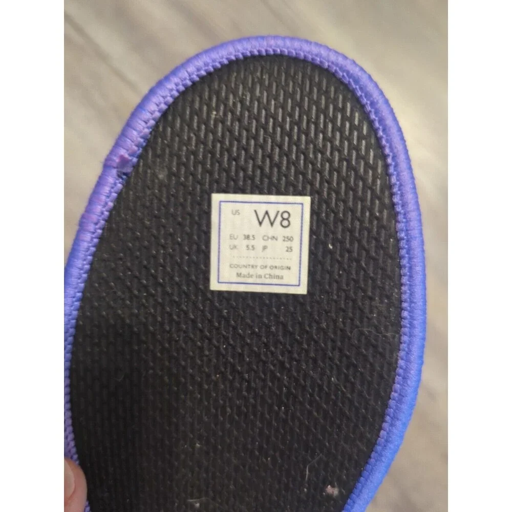 Rothy's The Original Slip On Sneakers Gray Black Knit Camo Women's Size 8